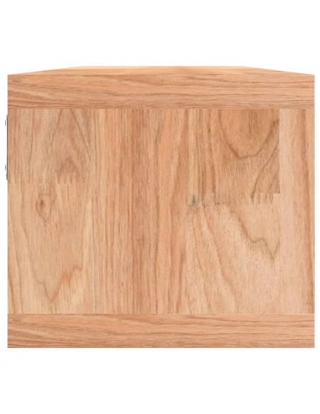 Scaffale a Muro con Cestini 62x18x16 cm Legno Massello Noce