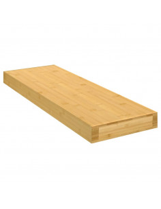 Scaffale a Parete 60x20x4 cm in Bambù 2