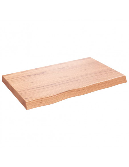 Ripiano Muro Marrone 80x50x(2-6) cm Massello Rovere Trattato