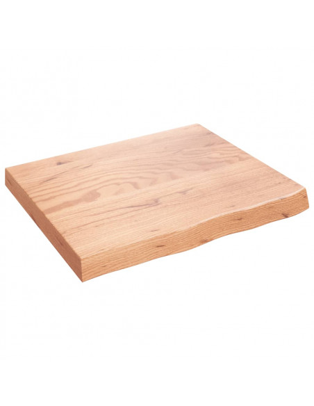 Ripiano Muro Marrone 60x50x(2-6) cm Massello Rovere Trattato