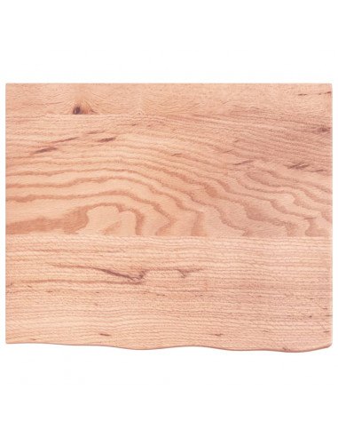 Ripiano Muro Marrone 60x50x(2-6) cm Massello Rovere Trattato