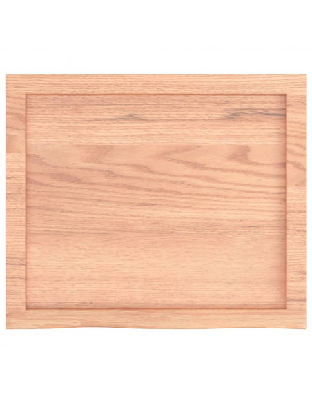 Ripiano Muro Marrone 60x50x(2-6) cm Massello Rovere Trattato