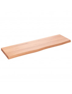 Ripiano Muro Marrone 100x30x(2-4) cm Massello Rovere Trattato 2