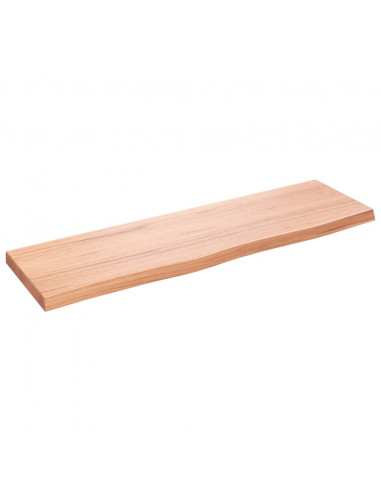 Ripiano Muro Marrone 100x30x(2-4) cm Massello Rovere Trattato