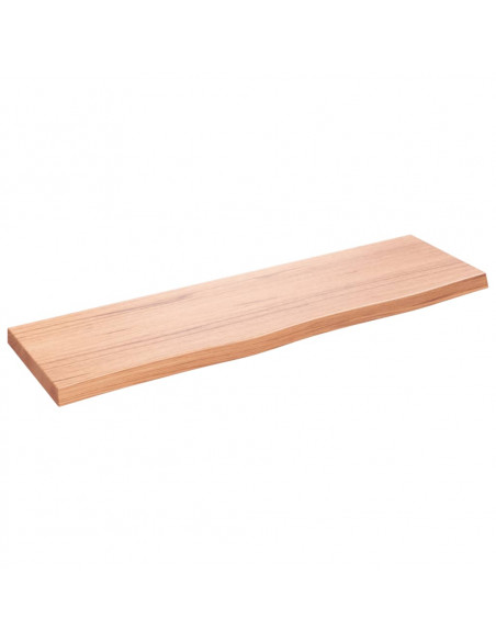 Ripiano Muro Marrone 100x30x(2-4) cm Massello Rovere Trattato