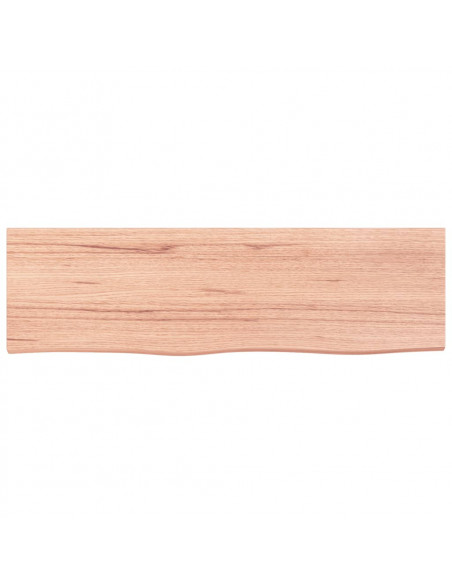 Ripiano Muro Marrone 100x30x(2-4) cm Massello Rovere Trattato
