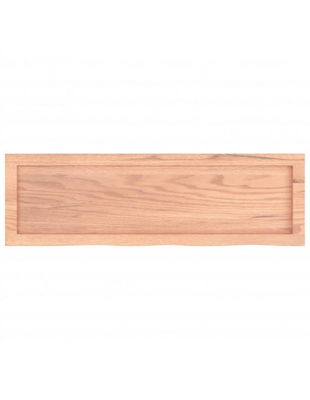 Ripiano Muro Marrone 100x30x(2-4) cm Massello Rovere Trattato
