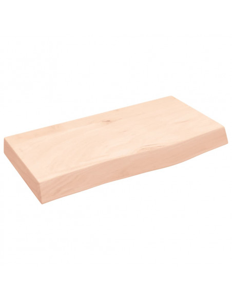 Ripiano a Parete 60x30x(2-6) cm Massello Rovere Non Trattato