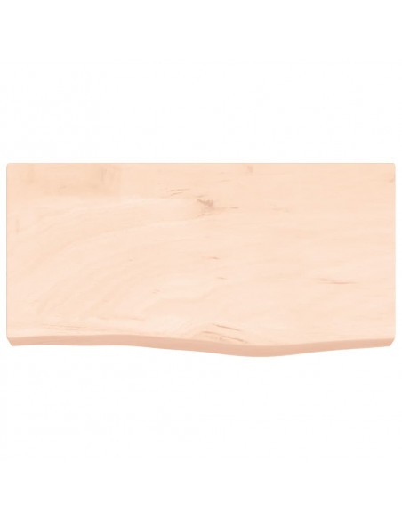 Ripiano a Parete 60x30x(2-6) cm Massello Rovere Non Trattato