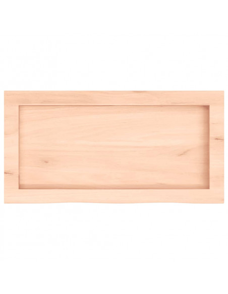 Ripiano a Parete 60x30x(2-6) cm Massello Rovere Non Trattato