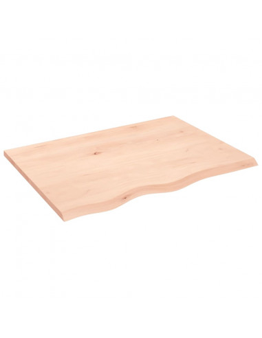 Ripiano a Parete 80x60x2 cm Legno Massello Rovere Non Trattato