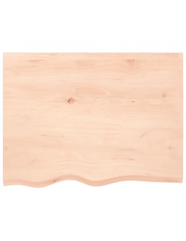 Ripiano a Parete 80x60x2 cm Legno Massello Rovere Non Trattato