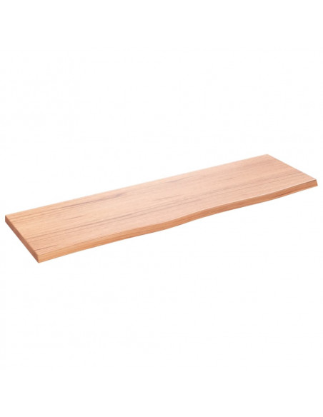 Ripiano Muro Marrone Chiaro 100x30x2cm Massello Rovere Trattato