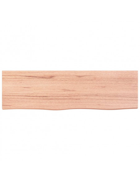 Ripiano Muro Marrone Chiaro 100x30x2cm Massello Rovere Trattato