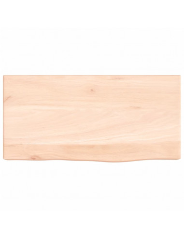 Ripiano a Parete 40x20x6 cm Legno Massello Rovere Non Trattato