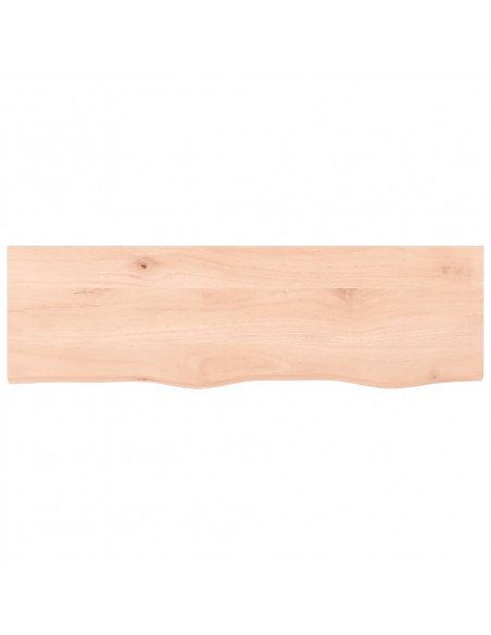 Ripiano a Parete 100x30x(2-6) cm Massello Rovere Non Trattato