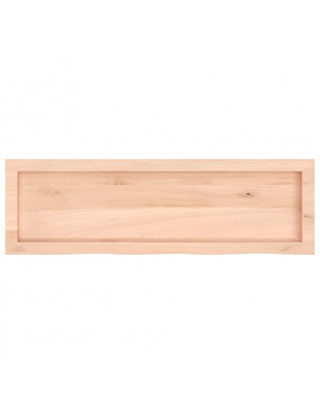 Ripiano a Parete 100x30x(2-6) cm Massello Rovere Non Trattato