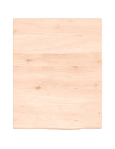 Ripiano a Parete 40x50x2 cm Legno Massello Rovere Non Trattato
