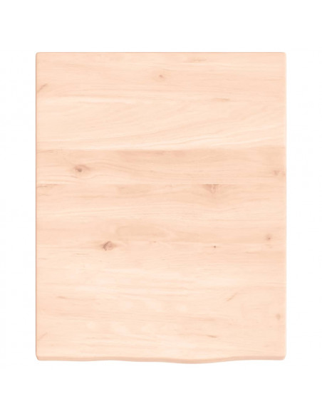 Ripiano a Parete 40x50x2 cm Legno Massello Rovere Non Trattato