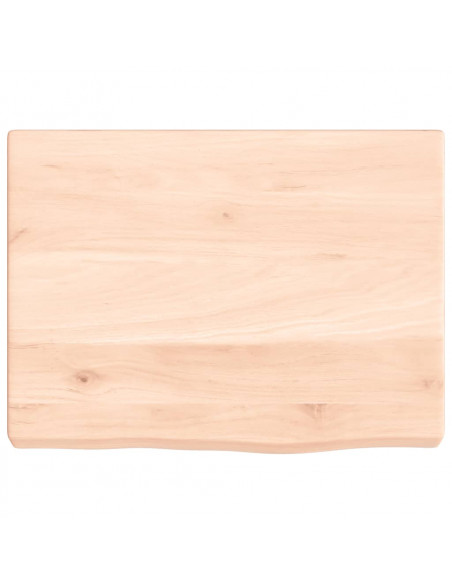 Ripiano a Parete 40x30x(2-4) cm Massello Rovere Non Trattato