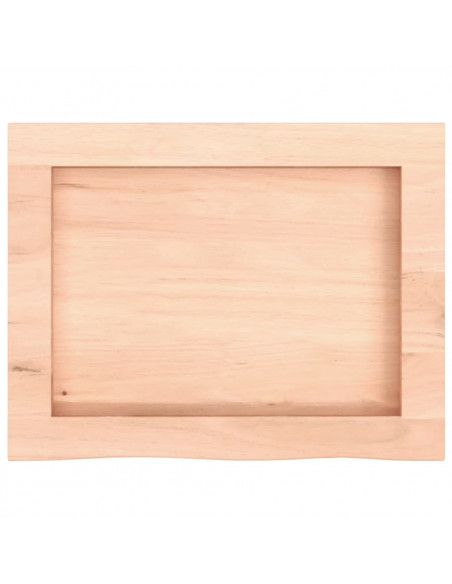 Ripiano a Parete 40x30x(2-4) cm Massello Rovere Non Trattato