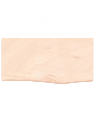 Ripiano a Parete 60x30x(2-4) cm Massello Rovere Non Trattato