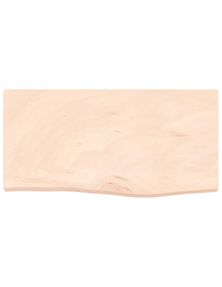 Ripiano a Parete 60x30x(2-4) cm Massello Rovere Non Trattato