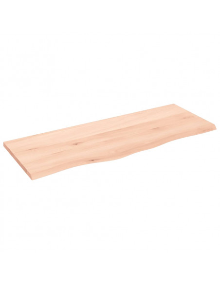 Ripiano a Parete 100x40x2 cm Legno Massello Rovere Non Trattato