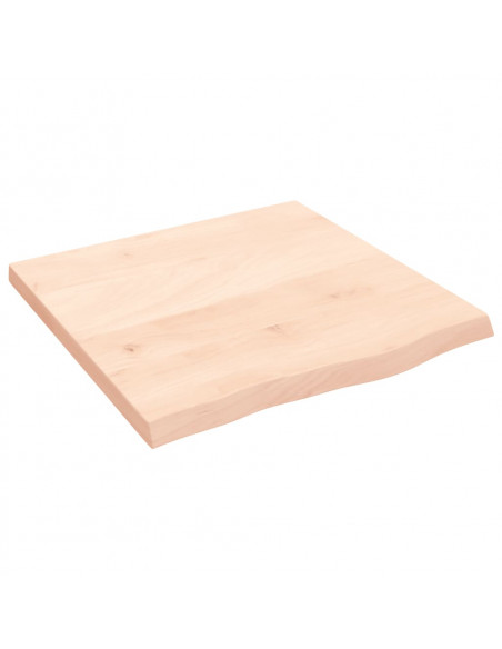 Ripiano a Parete 60x60x(2-4) cm Massello Rovere Non Trattato