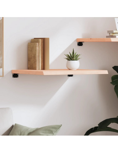 Ripiano a Parete 60x60x(2-4) cm Massello Rovere Non Trattato