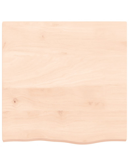 Ripiano a Parete 60x60x(2-4) cm Massello Rovere Non Trattato