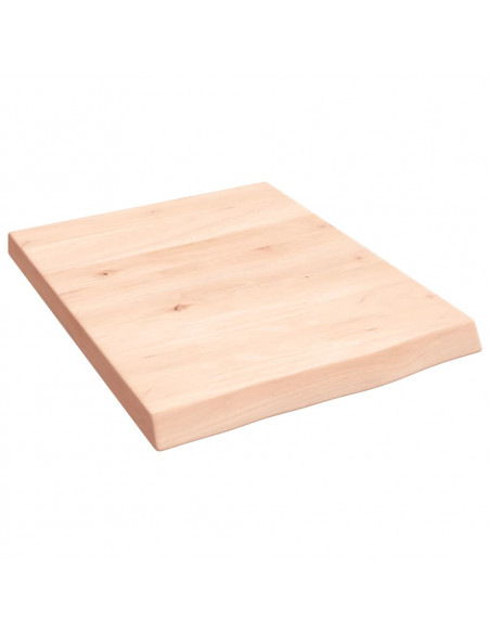 Ripiano a Parete 40x50x(2-4) cm Massello Rovere Non Trattato