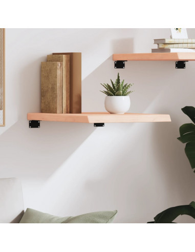 Ripiano a Parete 40x50x(2-4) cm Massello Rovere Non Trattato