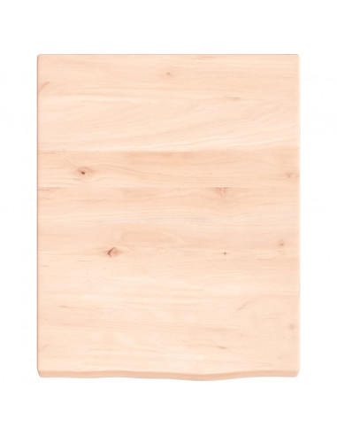 Ripiano a Parete 40x50x(2-4) cm Massello Rovere Non Trattato