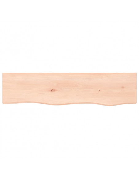 Ripiano a Parete 80x20x6 cm Legno Massello Rovere Non Trattato
