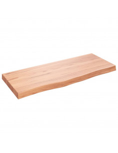 Ripiano Muro Marrone 100x40x(2-6) cm Massello Rovere Trattato 2