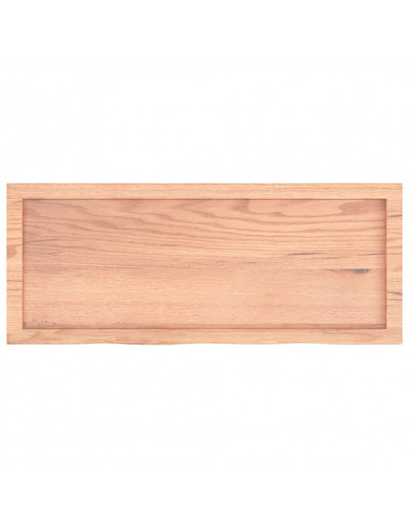 Ripiano Muro Marrone 100x40x(2-6) cm Massello Rovere Trattato