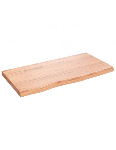 Ripiano Muro Marrone 80x40x(2-4) cm Massello Rovere Trattato