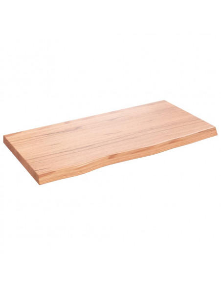 Ripiano Muro Marrone 80x40x(2-4) cm Massello Rovere Trattato