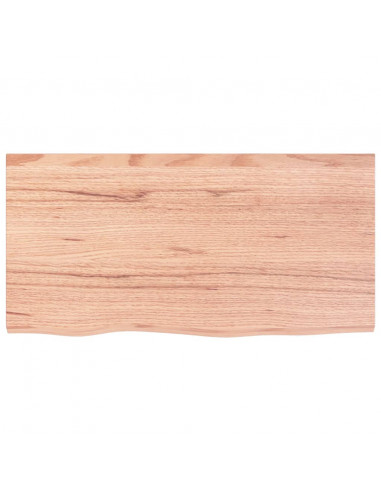 Ripiano Muro Marrone 80x40x(2-4) cm Massello Rovere Trattato