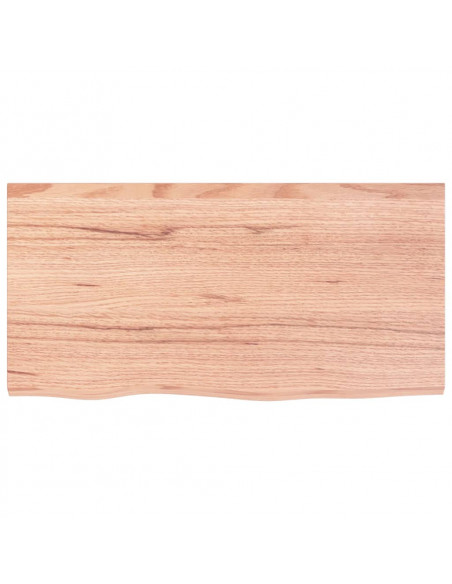 Ripiano Muro Marrone 80x40x(2-4) cm Massello Rovere Trattato