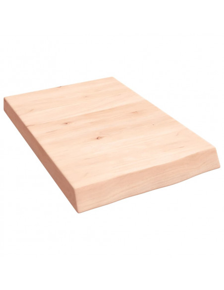Ripiano a Parete 40x60x(2-6) cm Massello Rovere Non Trattato