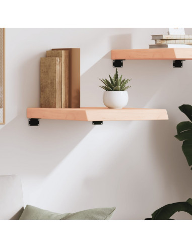 Ripiano a Parete 40x60x(2-6) cm Massello Rovere Non Trattato