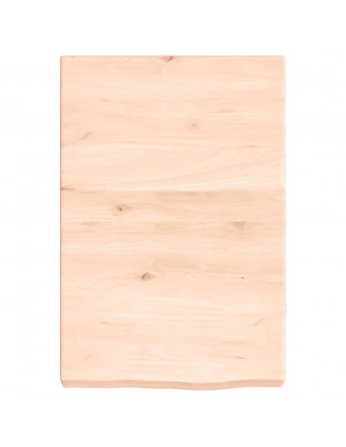 Ripiano a Parete 40x60x(2-6) cm Massello Rovere Non Trattato