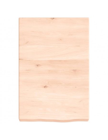 Ripiano a Parete 40x60x(2-6) cm Massello Rovere Non Trattato