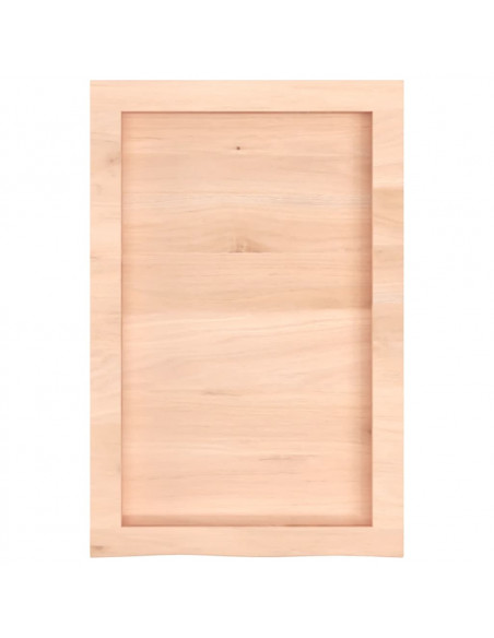 Ripiano a Parete 40x60x(2-6) cm Massello Rovere Non Trattato