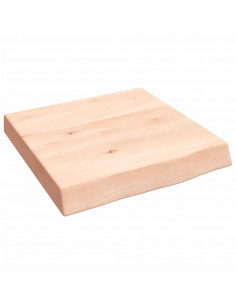 Ripiano a Parete 40x40x(2-6) cm Massello Rovere Non Trattato 2