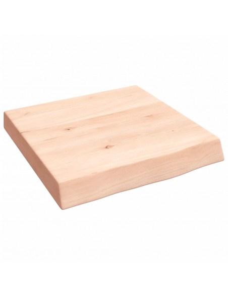 Ripiano a Parete 40x40x(2-6) cm Massello Rovere Non Trattato