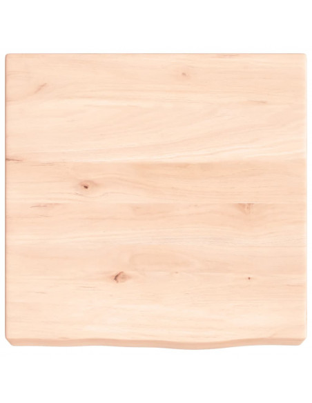 Ripiano a Parete 40x40x(2-6) cm Massello Rovere Non Trattato