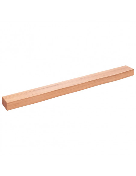 Ripiano Muro Marrone Chiaro 100x10x6cm Massello Rovere Trattato